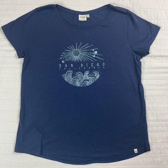 San Diego California Navy Blue Women's Short Sleeve Tee XL - Picture 2 of 7